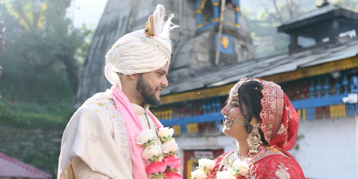 Floral mandap decoration at Himalayan temple wedding